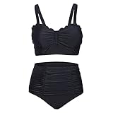 XJYIOEWT White Bandeau Bikini Thong Strapless Bathing Suits for Women Over 50 Plus Size Underwire Bikini Sets for Women Tie Tween Girls Swimsuits with Padded Bra Size 14-16 Girls Swimsuit Size 12 Tan