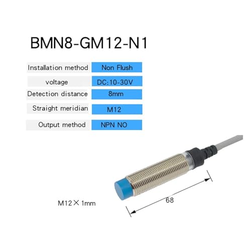 Capteur de proximite inductif M12 avec detection double 4mm 8mm - 4