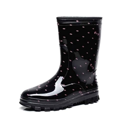 Bottines de pluie femme confortables en caoutchouc imperméable pour le jardin