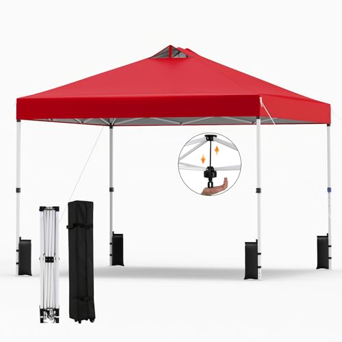 COSTWAY Tonnelle Pliante 3x3 m, Tonnelle de Jardin Exterieur, Montage Instantané, Toit à Revêtement Argenté, Anti UV, 4 Sacs de Sable, Sac à roulettes,...