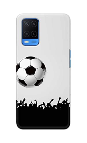 Image of Printed Hard Back Cover Case for Oppo A54 4G Back Cover (Football Icon) -702
