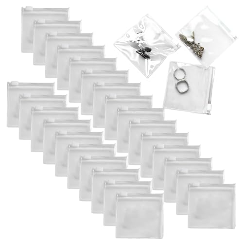 Bolsas para Pendientes | 30 Piezas Bolsitas Mini Reutilizables Para Almacenamiento De Joyas - Bolsas con Cierre Hermético para Pendientes - Para Viajes, Pastillas, Botones, Cuentas, Tornillos Y Tuerca