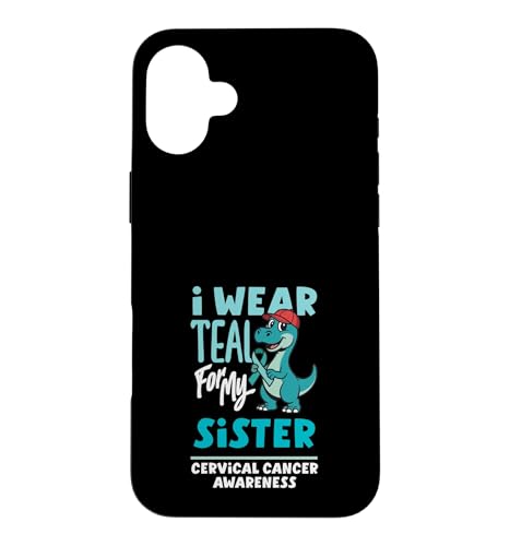 I Wear Teal For My Sister �q�{�򂪂񃊃{�� ���� �X�}�z�P�[�X iPhone 16 Plus �p