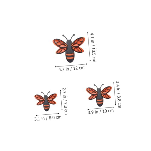 KICHOUSE adhesivos de pared 3D abeja juego de 12 miniatura 4