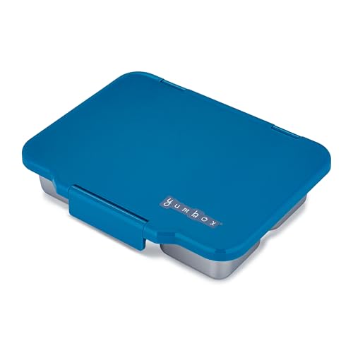 Yumbox Prêt Stainless Steel Bento Box – Leakproof, Reusable Lunch Container for Kids & Adults – Sandwich & Snack Friendly, BPA-Free, Durable Food Box (Normandy Blue)