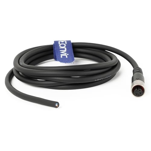 Conector Industrial M12 4 pines hembra con cable de PVC miniatura 4