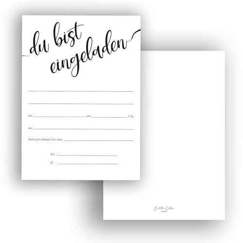 Edition Colibri 10 Einladungskarten Geburtstag, Hochzeit Party, Einladung Geburtstag, Jubiläum edel, hochwertig, minimalistisch, Hand Lettering-Stil Edition Colibri 10 Einladungskarten Geburtstag, Hochzeit Party, Einladung Geburtstag, Jubiläum edel, hochwertig, minimalistisch, Hand Lettering-Stil