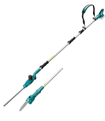 KIESBOHR 2-in-1 Akku Teleskop-Heckenschere und hochentaster kompatibel mit Makita 18V-Akku CSL402C 2 95 m Reichweite 5-Fach Verstellbarer Schneidkopf & 6-Stufen Griff (ohne Akku)