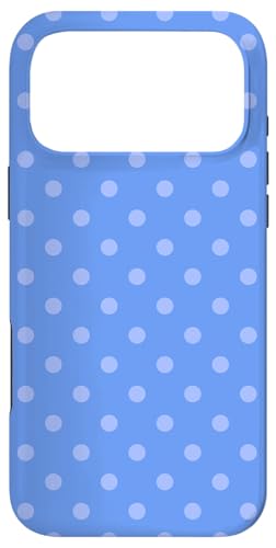 Powder Blue Case Baby Blue Polka Dots Cool スマホケース iPhone 17 Pro Max 用
