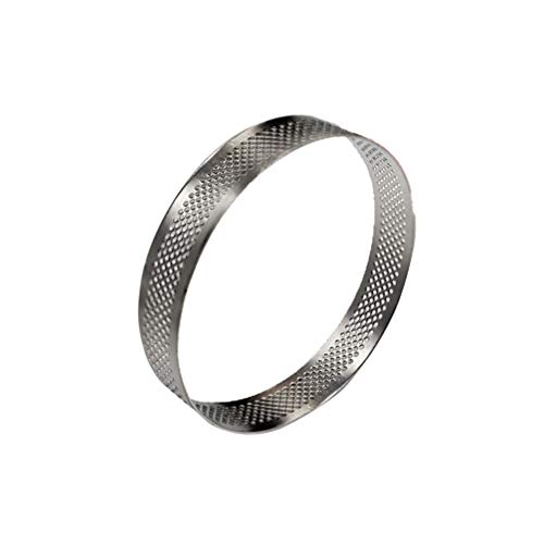 Cabilock Circle Tart Ring Round Baking Tin Non-Stick Coating Strong Stainless Steel for Pies