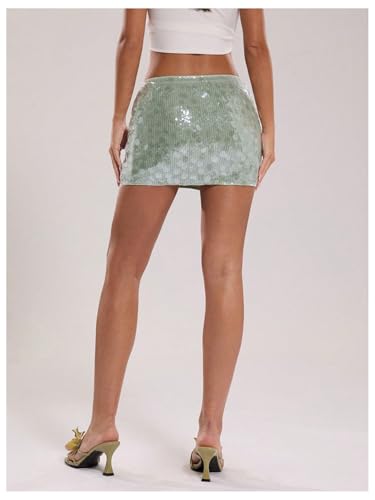 SOLY HUX Women's Sequin Glitter Bodycon Party Summer Mini Skirts Club Concert Outfits2