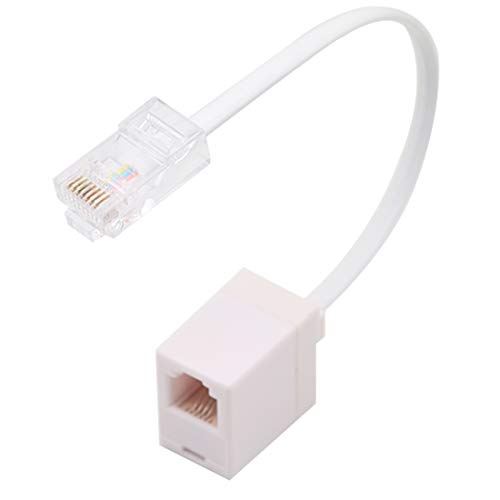 Pack 2 Adaptadores Convertidor RJ45 a RJ11 Blanco miniatura 5