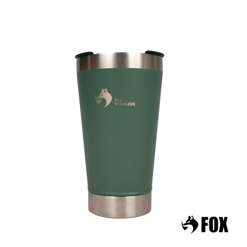Copo Termico Quente e Frio com Tampa 473ml Verde Fox Stainless