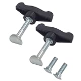 ELIFEPARTS Lawn Mower Handle Knob Bolt Kit – Universal Replacement T-Handle Knobs with 4 Bolts (2 Long + 2 Short) | Fits Most Lawn Mowers, Snow Blowers & Outdoor Equipment