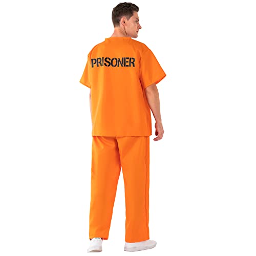 Disfraz Completo de Prisionero Naranja Talla Large miniatura 3