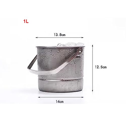Cubo de vino de acero inoxidable elegante y contenedor de metal con asa 3