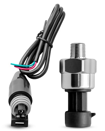 AUGREX 100PSI Fuel Oil Coolant Pressure Sensor Fit for EFI and Data Logging Systems 1/8" NPT thread,0.5V to 4.5V, Replace 7990100
