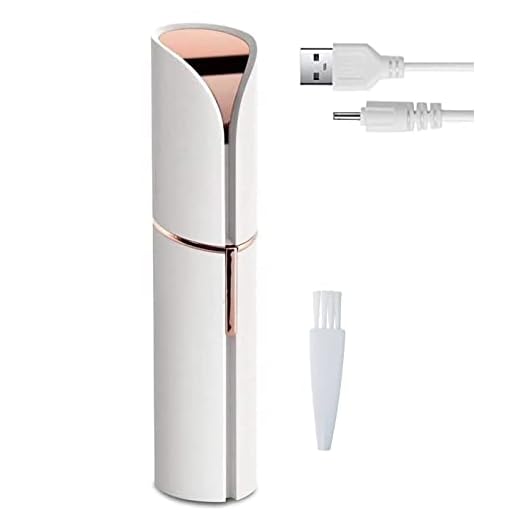 Eliminador de vello facial para mujer, AlfaView sin dolor y sin defectos de depilación portátil con luz LED incorporada, para pelusas de melocotón, barbilla(USB)
