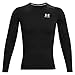 Under Armour Ua Hg Armour Comp Ls Maglietta a maniche lunghe, Nero, M Uomo