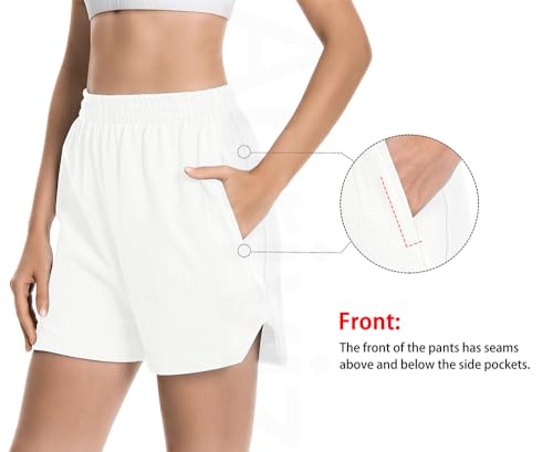 Womens Sweat Shorts Cotton Curved Hem Casual Lounge Short Workout Athletic Shorts with Pockets2