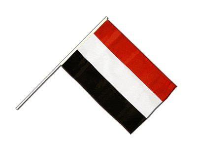 Drapeau Yémen sur hampe 60 x 90 cm Digni pavillon national tissu