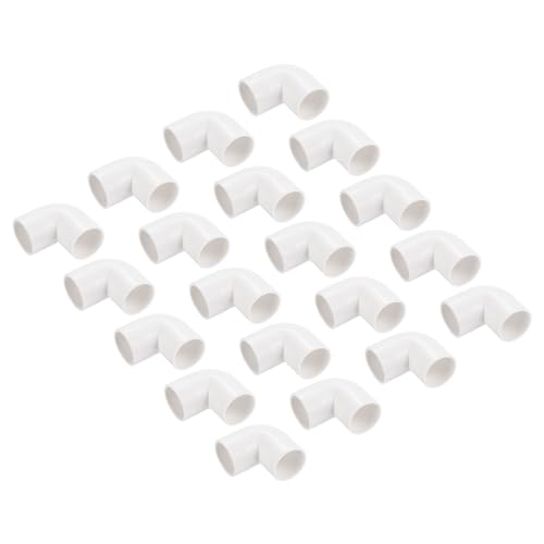 QUARKZMAN - QUARKZMAN Raccord de Coude à 90 Degrés pour Conduit en PVC de 16 mm, Couleur Blanche, pour Changer de Direction, Idéal pour Étagère en PVC, Tuyau de Jardin, Conduit Électrique - Lot de 30