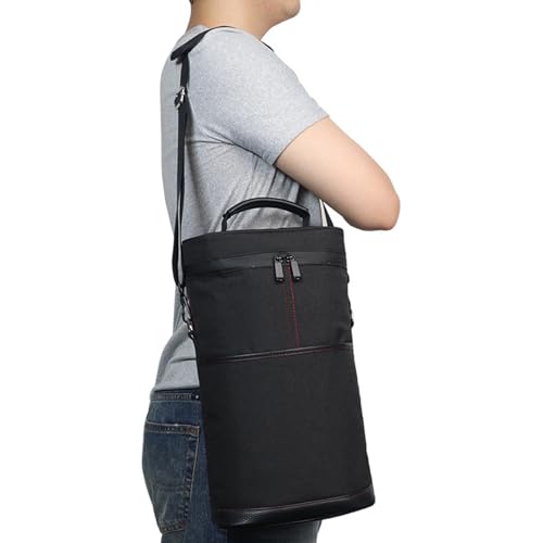 Sac fourre-tout pour refroidisseur de vin isolé en tissu Oxford noir