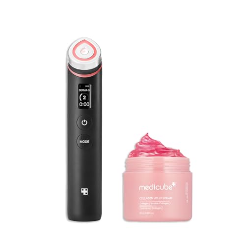 medicube Booster Glow Duo for Poreless Radiance: Age-R Booster Pro (Black) and Collagen Jelly Cream 50ml | Holiday Stocking Stuffers, Gifts for Women