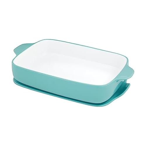KitchenAid Vitrified Stoneware Rectangular Baker with Lid/Trivet, 4.5 Quart