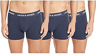 JACK & JONES Bokserki (szorty) Mężczyźni Jacanthony Trunks zestaw 3 sztuk, niebieskie (3 w zestawie)