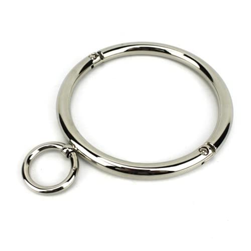 Bondage Masters Collier BDSM verrouillable en acier avec anneau torique