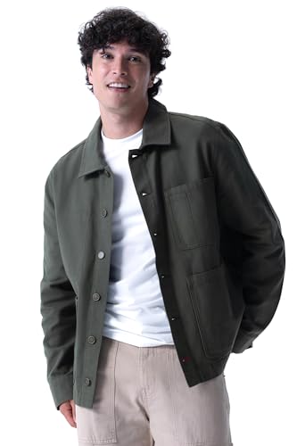 Chef Works Men's Utility Chore Coat, Olive, Large
