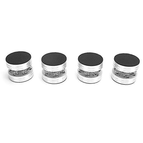 Pointes de découplage pour enceintes de salon et amplificateurs HiFi argentés - 4