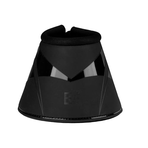 Guêtres en cuir doublure en fourrure noir grand HORKA pour cheval de sport