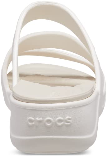 Crocs Women's Boca Strappy Wedges, Platform Sandals, Oyster, 7 #TOP1