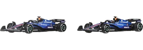 Hot Wheels Premium Formula 1 Atlassian Williams Racing 2-Pack | Set of 2 1:64 Scale Toy Racecars Featuring 55 Carlos Sainz & #23 Alexander Albon - image 1