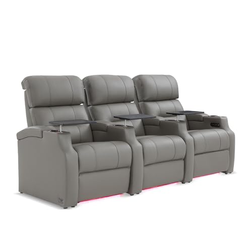 Weilianda Leather Sectional Recliner Sofa with Power