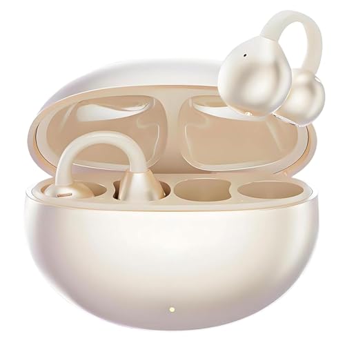 Auriculares abiertos con clip fuera de la oreja, auriculares de oreja abierta, conducción de aire, inalámbricos, Bluetooth 5.4, deportes, gimnasio, ciclismo, ajuste seguro, para hombres y mujeres