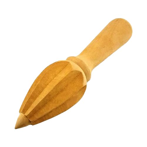 TSA Beech Wood Reamer Lemon Squeezers & Citrus Juicer 15.7 x 2 cm Manual Fruit Reamer Extractor Handheld Juicer Squeezer Ergonomic Design for Daily Use Home Bar Cafe Restaurant