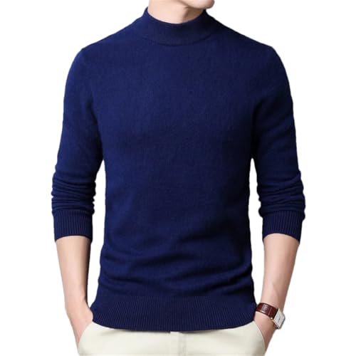 Men's Long Sleeve Mock Neck Warm Knitted Sweater Fashion Casual Pullovers Tops
