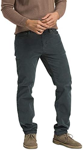 prAna Men's Sustainer Cord Pant 32" Inseam, Charcoal, 36