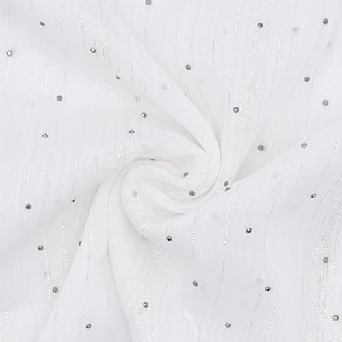 JUMISEE Sparkly Rhinestone Hijab Scarf for Women Glitter Wrinkle Chiffon Muslim Instant Hijab Long Scarves Head Wrap Shawls4