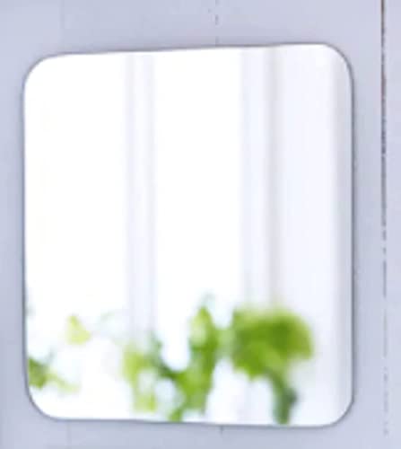 Image of Frameless Wall Mirror Glass Square Mirror Wall Sticker with Double Sided Tapes for Home, Living Room, Bedroom & Bathroom 20 x 20 cm (Pack of 1)
