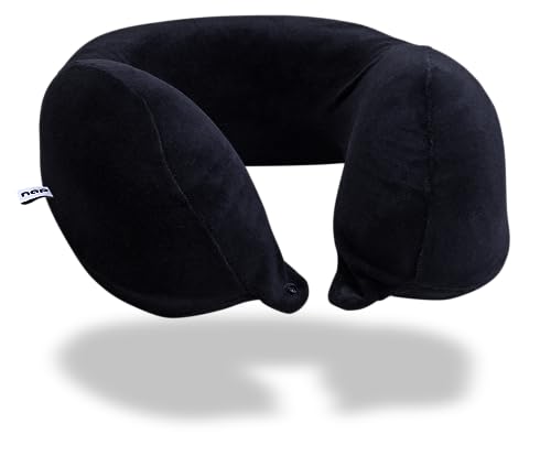 Travesseiro de pescoço para viagem Nasa Voyage Premium Ergonômico Preto Nap