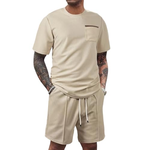Tee shirt et short respirant homme grande taille ensemble sportswear de jogging