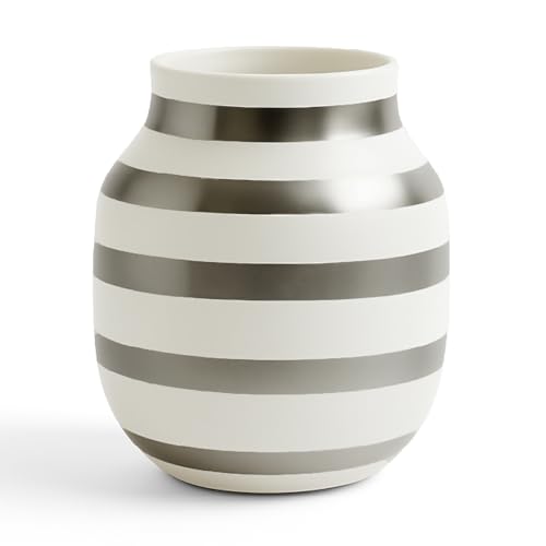 Kähler Vase H20 cm Omaggio Originaldesign mit handgemalte Streifen,...