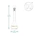 50ml Volumetric Flask with Ground Glass Stopper, Class A, 3.3 Borosilicate Glass with White Graduation, HUAOU, Pack of 1