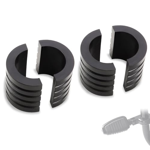 Image of FOVPLUE Universal Motorcycle Highway Peg Mount Spacers /Rubber Bushings, Convert 1.25'' Footpeg Mount to 7 /8'' Engine Guard /Crash Bar,for Harley Sportster Dyna /Honda /Yamaha /Kawasaki /Suzuki /Triumph /BMW