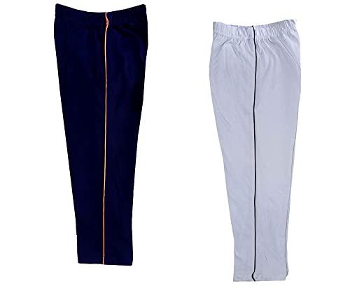 Image of indi weaves Girls Cotton Solid Capri 3 /4th Leggings (Pack of 2)