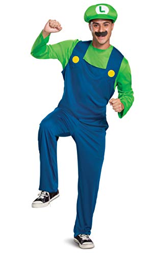 Disguise Official Super Mario Classic Luigi Adult Costume X-Large
